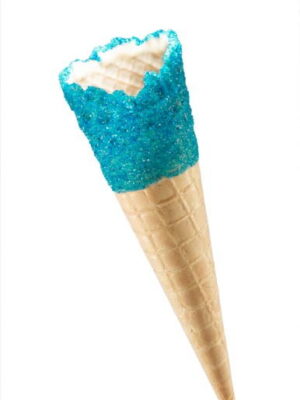 Tall Blue Sherbet Fizz Waffle Cone