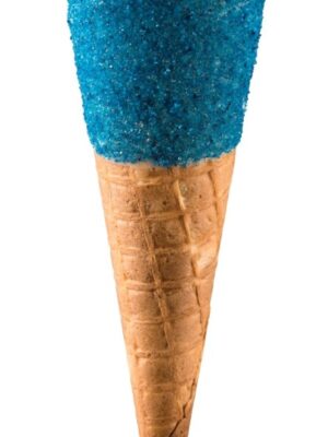 Tall Blue Sherbet Fizz Sugar Cone