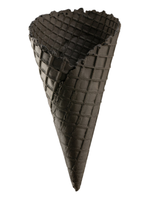 Medium Black Waffle Cone (120)