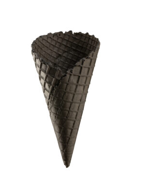 Medium Black Waffle Cone (120)