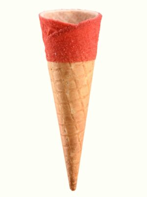 Tall Red Sherbet Fizz Sugar Cone (105)