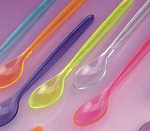 Dessert Spoons Coloured Re-useable(14cm)