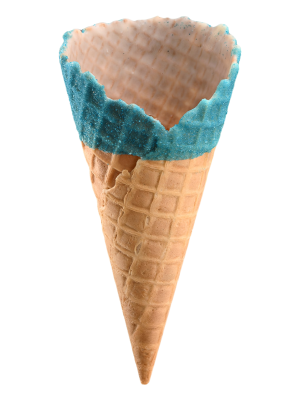 Medium Blue Sherbet Fizz Waffle Cone (66)