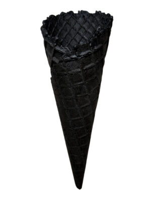 Tall Black Waffle Cone (Bulk) (325)
