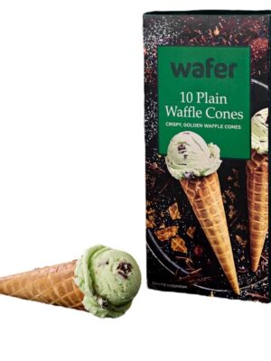 Retail Plain Waffle Cone (Box 12 x 10 cones)